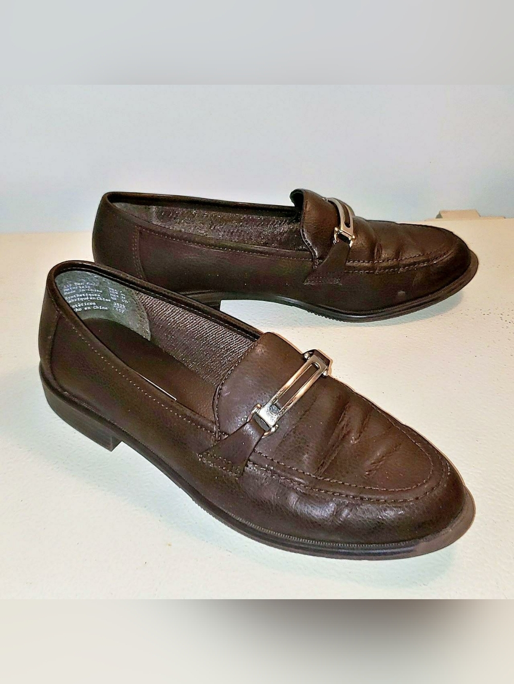 comfort plus by Predictions Dark Brown Slip-On Loafers